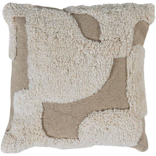 Woood | Kussenset Fayden chenille bruin naturel - set van 3