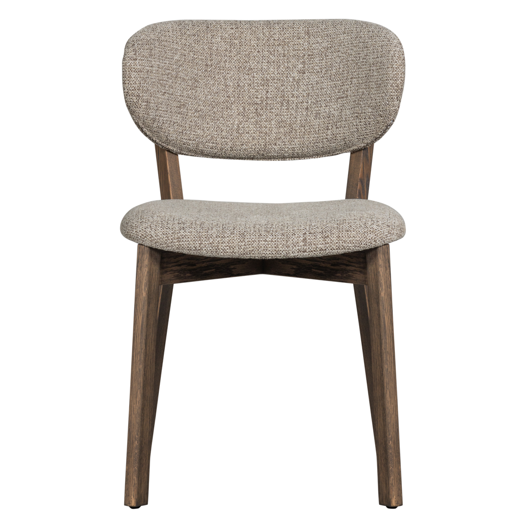 Woood | Eetkamerstoel Udar met houten frame donkerbruin