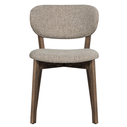 Woood | Eetkamerstoel Udar met houten frame donkerbruin