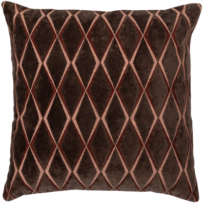 Woood | Kussens Aziz set van 3 velvet bruin/naturel