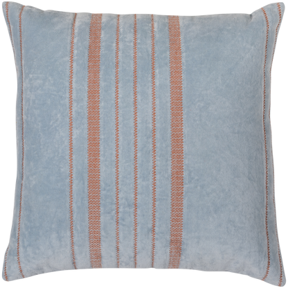 Woood | Kussenset Laon velvet naturel blauw - set van 3