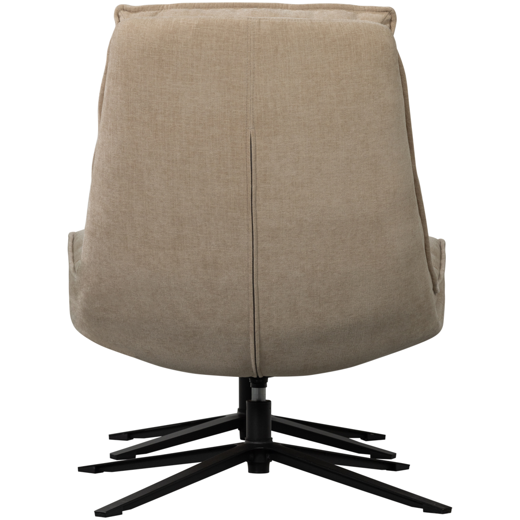 Woood | Kube draaifauteuil met hocker naturel