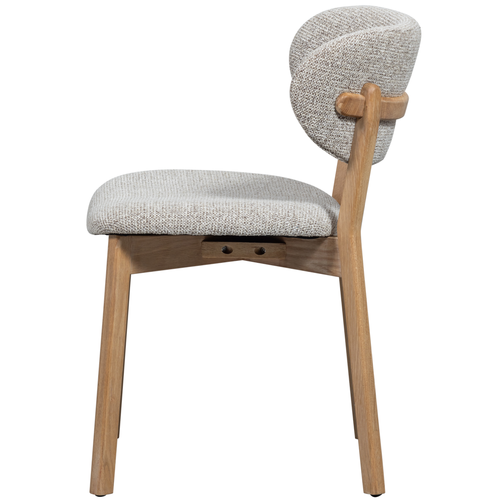Woood | Eetkamerstoel Udar met houten frame naturel