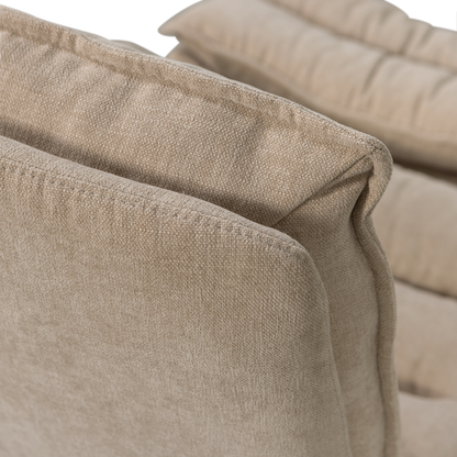 Woood | Kube draaifauteuil met hocker naturel