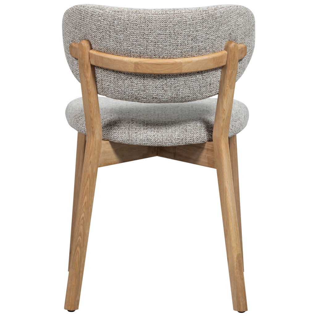 Woood | Eetkamerstoel Udar met houten frame naturel