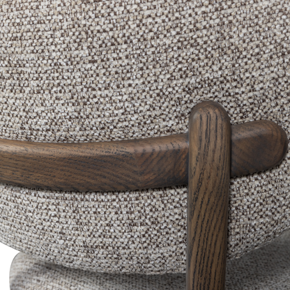 Woood | Eetkamerstoel Udar met houten frame donkerbruin