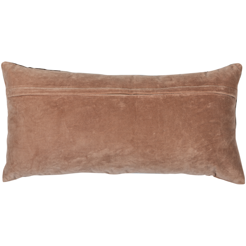 Woood | Kussenset Laon velvet naturel blauw - set van 3