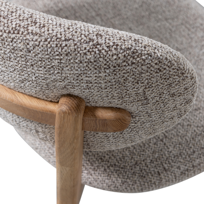 Woood | Eetkamerstoel Udar met houten frame naturel