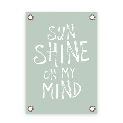 VM | Tuinposter groen wit sunshine on my mind