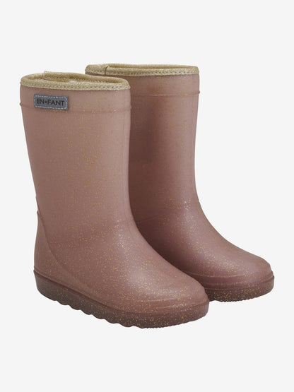 Kinder | Thermostiefel Glitzerrosa Taupe