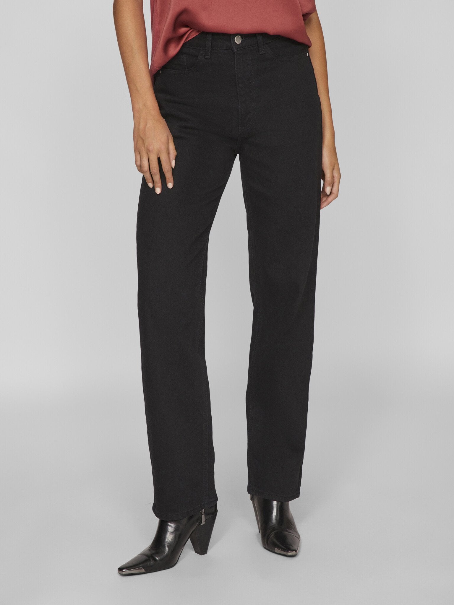 Villa | Jeans Kelly Straight, schwarzer Denim