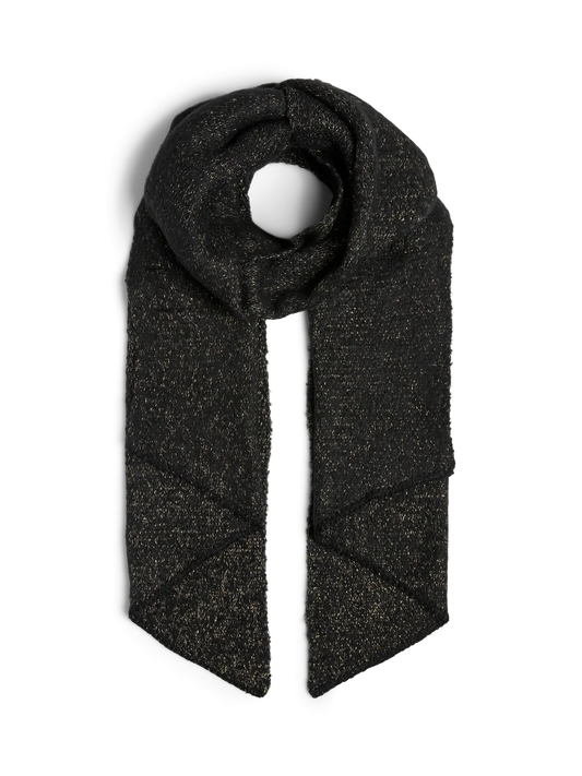 Pieces | Sjaal Pyron zwart met gouddraadje