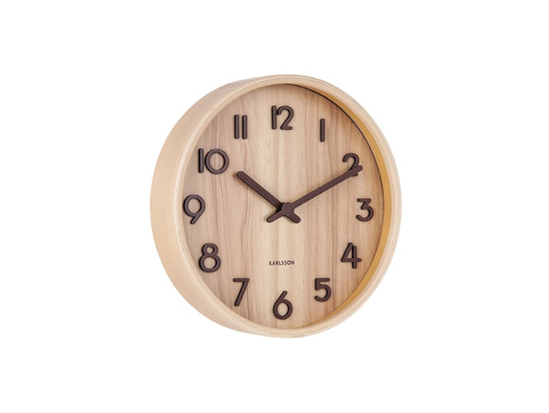 Karlsson | Wandklok Pure licht eiken 22cm