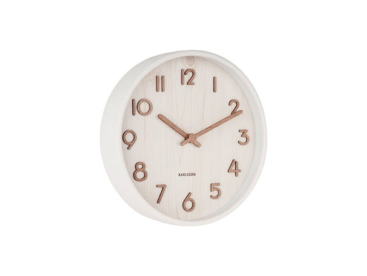 Karlsson | Wandklok Pure wit 22cm