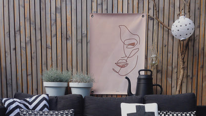 VM | Tuinposter woman in lines