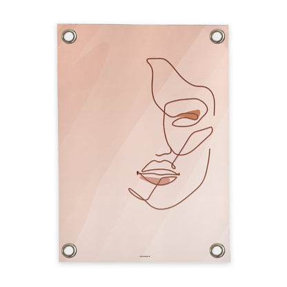 VM | Tuinposter woman in lines