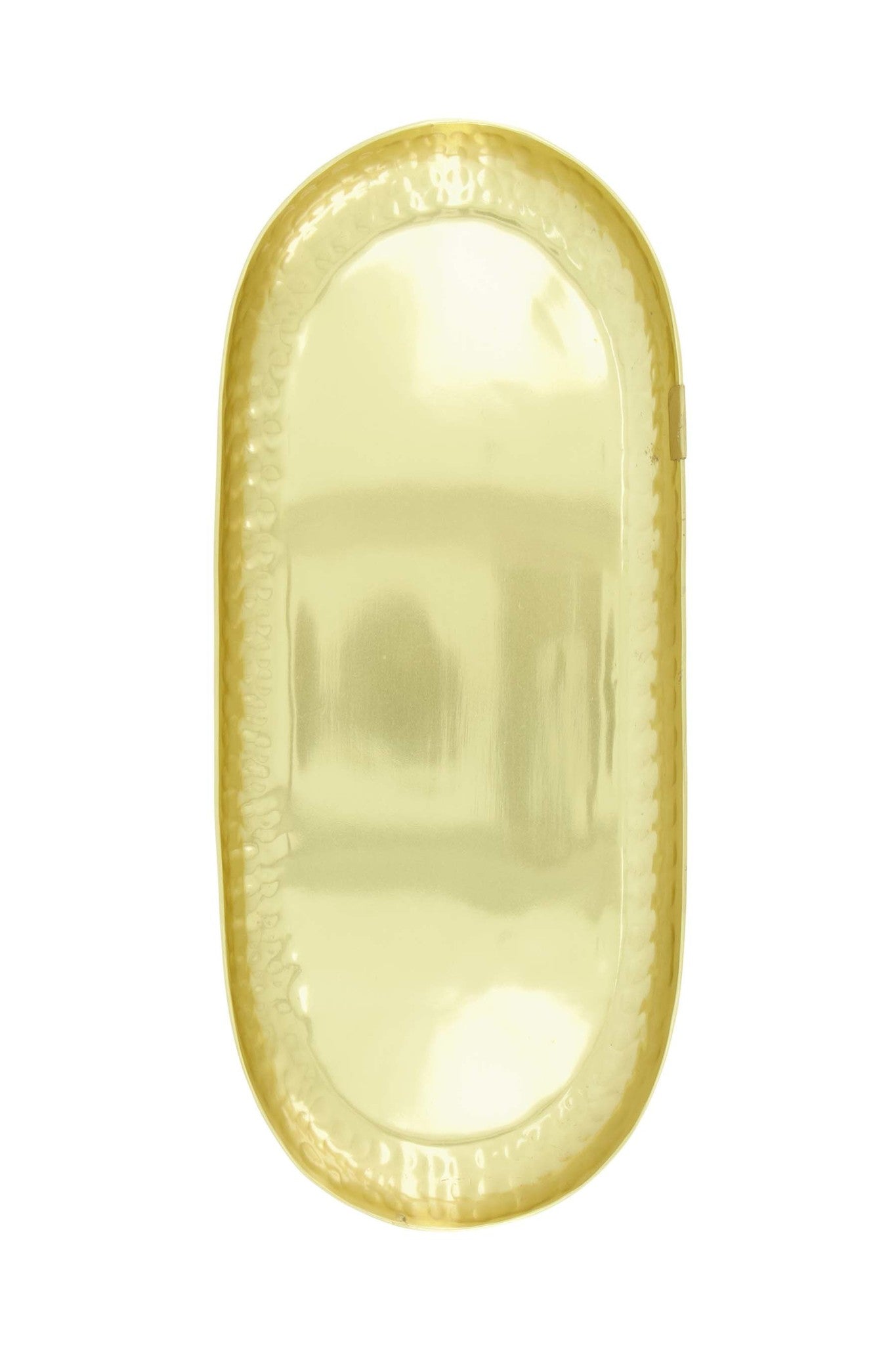 Zusss | Ovalen stylingbord metaal 50x20cm goud