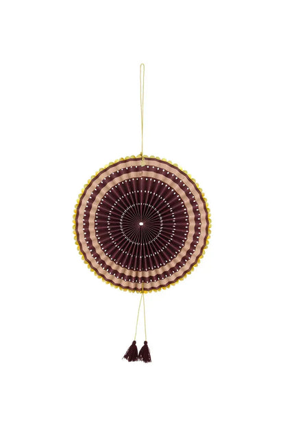 Zusss | Papieren waaier poederroze/roestbruin