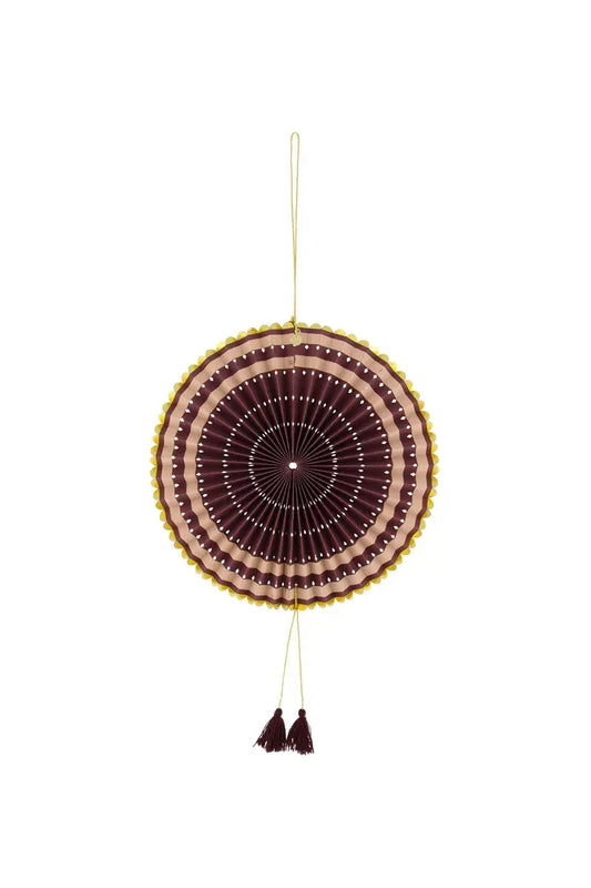 Zusss | Papieren waaier poederroze/roestbruin