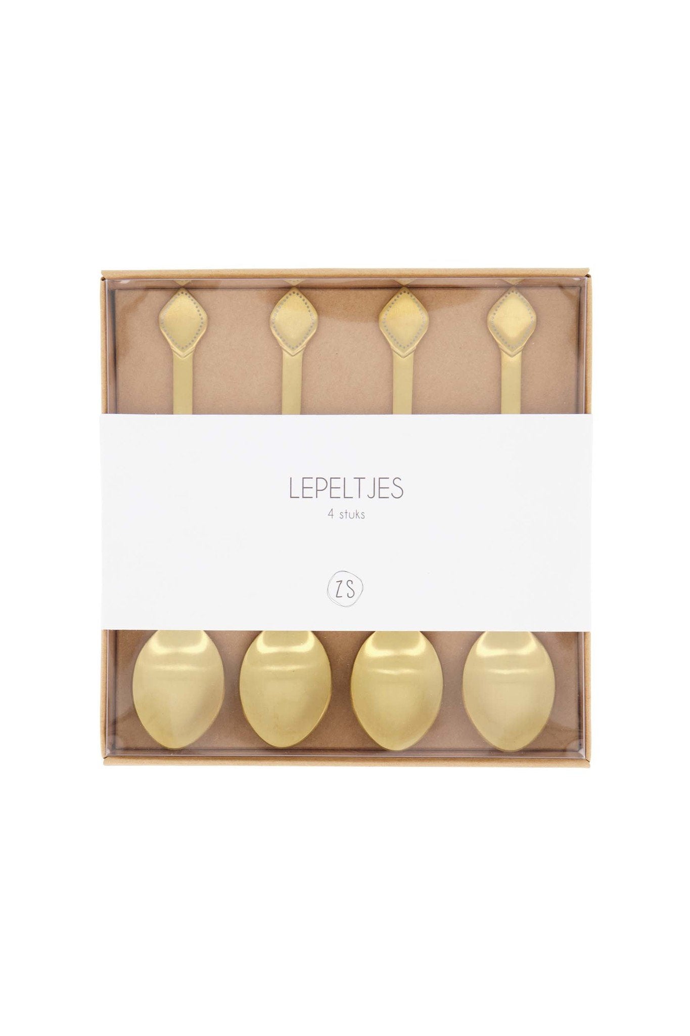 Zusss | Set van 4 lepeltjes goud