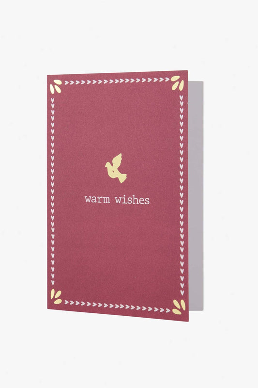 Zusss | Wenskaart met gouden envelop warm wishes