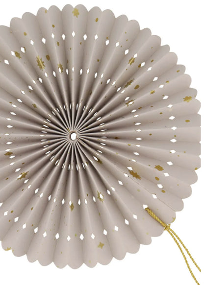 Zusss | Papieren waaier met sterren zand/zwart