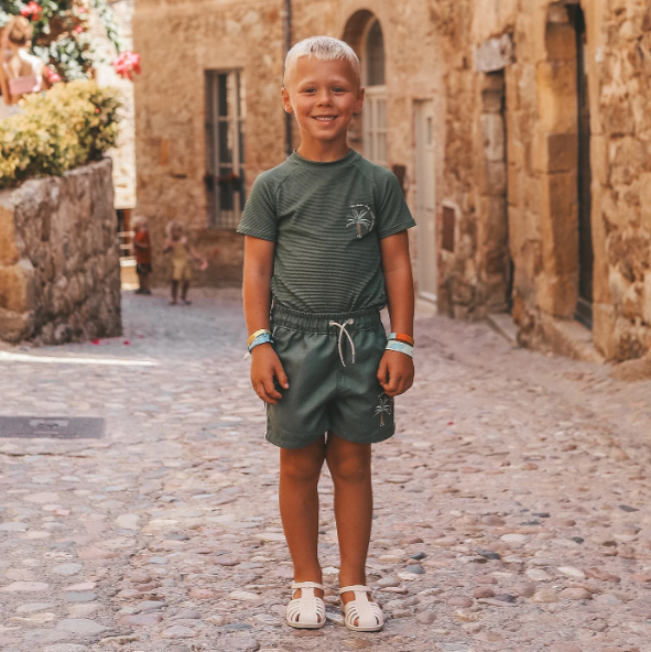 Salted Stories | Badeanzug, einfarbig grün