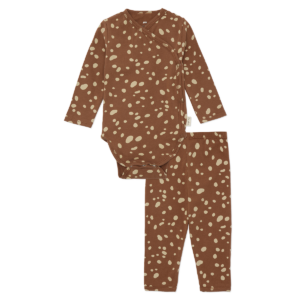 Konges Slojd newborn pyjama deer brown