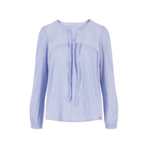 Zusss blouse met gewatteerd detail lichtblauw